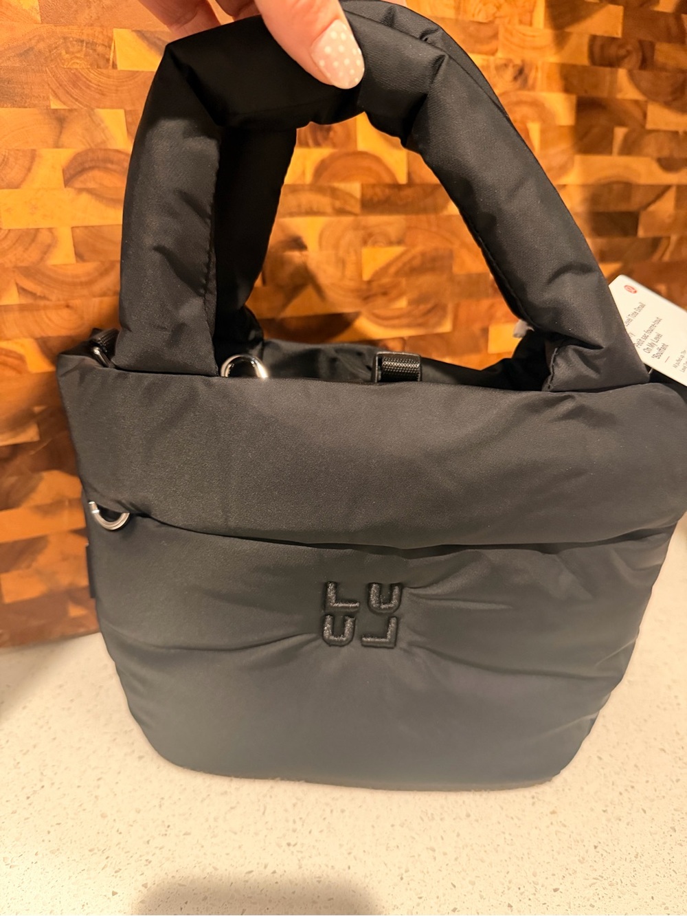 lululemon athletica Black Puffer Mini Tote